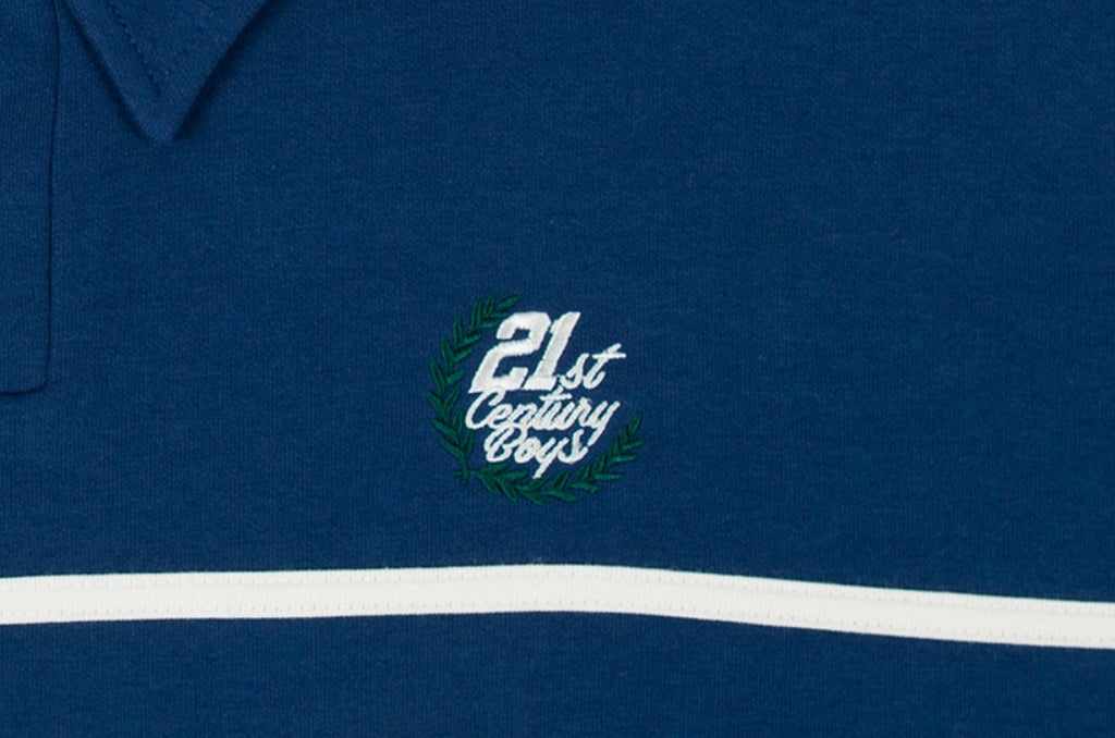 ロマンティッククラウン(ROMANTIC CROWN) 21C BOYS RUGBY SHIRT_BLUE