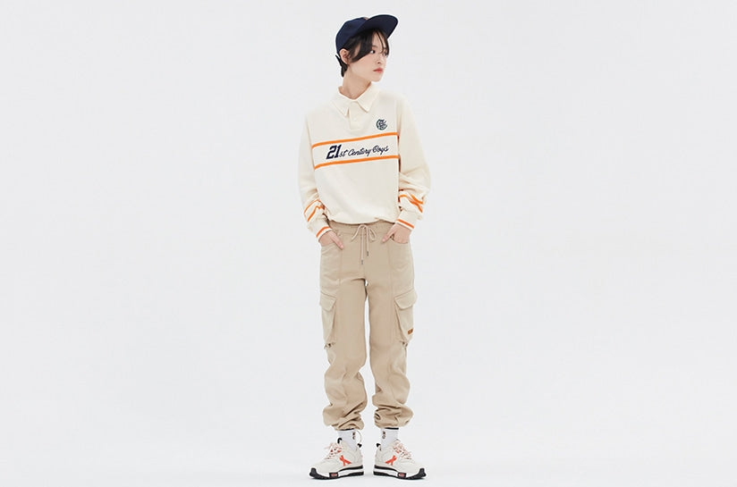 ロマンティッククラウン(ROMANTIC CROWN) 21C BOYS RUGBY SHIRT_OATMEAL