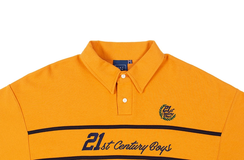 ロマンティッククラウン(ROMANTIC CROWN) 21C BOYS RUGBY SHIRT_YELLOW
