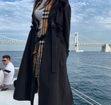 トレンディウビ(Trendywoobi) Black 3rope strap trenchcoat