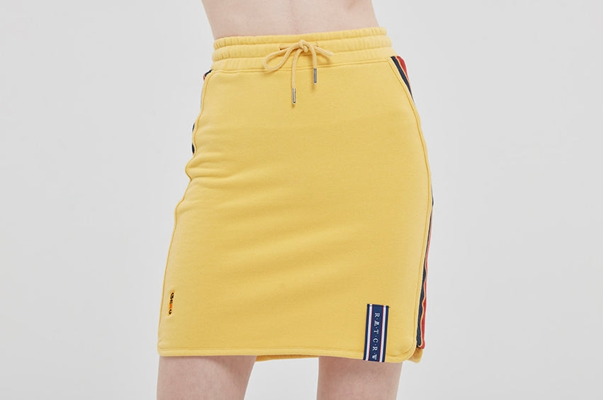 ロマンティッククラウン(ROMANTIC CROWN) SIDE LINE SPORTS SKIRT_BUTTER