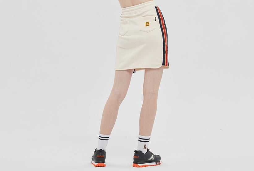 ロマンティッククラウン(ROMANTIC CROWN)   SIDE LINE SPORTS SKIRT_OATMEAL
