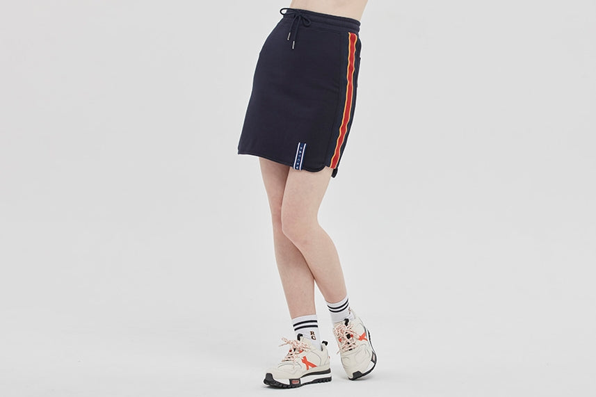 ロマンティッククラウン(ROMANTIC CROWN) SIDE LINE SPORTS SKIRT_NAVY