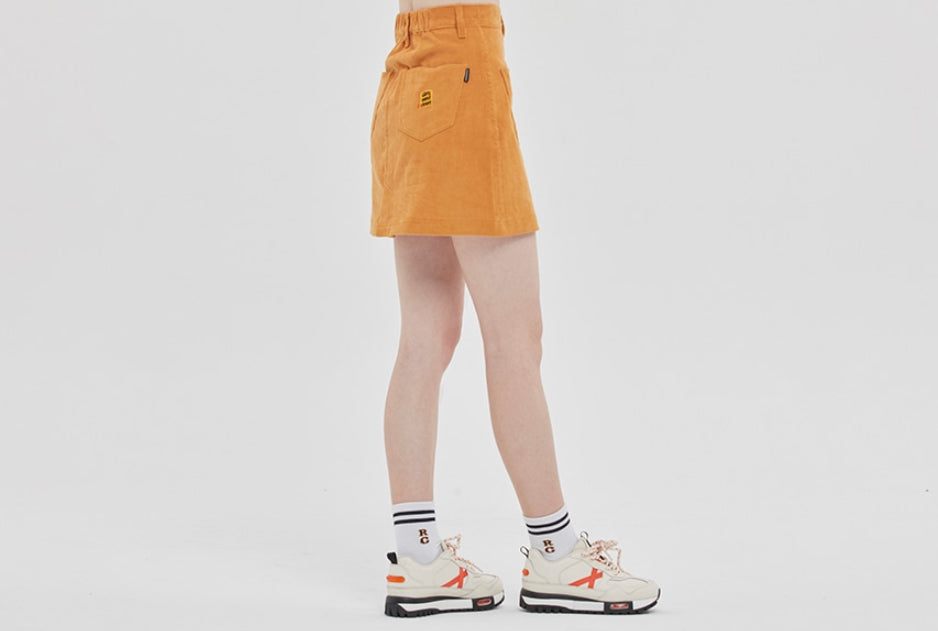ロマンティッククラウン(ROMANTIC CROWN) CORDUROY POCKET SKIRT_YELLOW