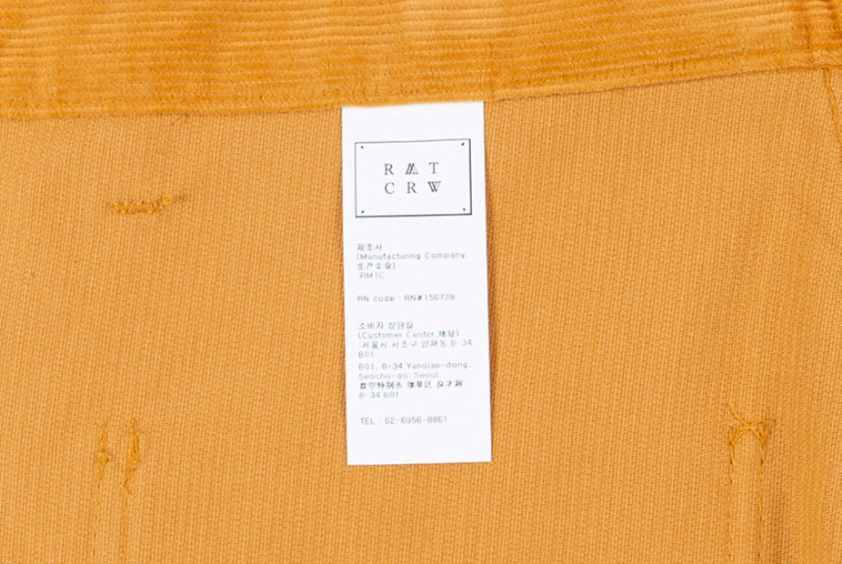 ロマンティッククラウン(ROMANTIC CROWN) CORDUROY POCKET SKIRT_YELLOW