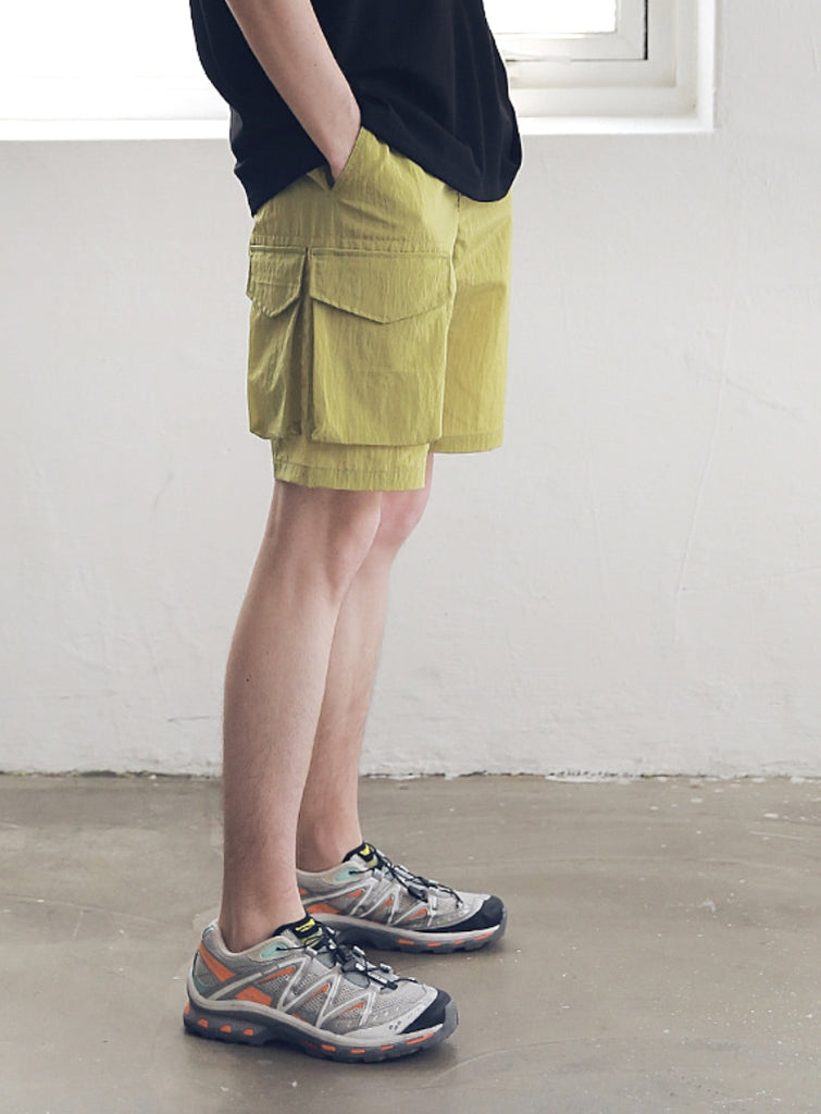 マスノウン(MASSNOUN) SIDE TWO POCKET SHORT PANTS MSNSP004-YL