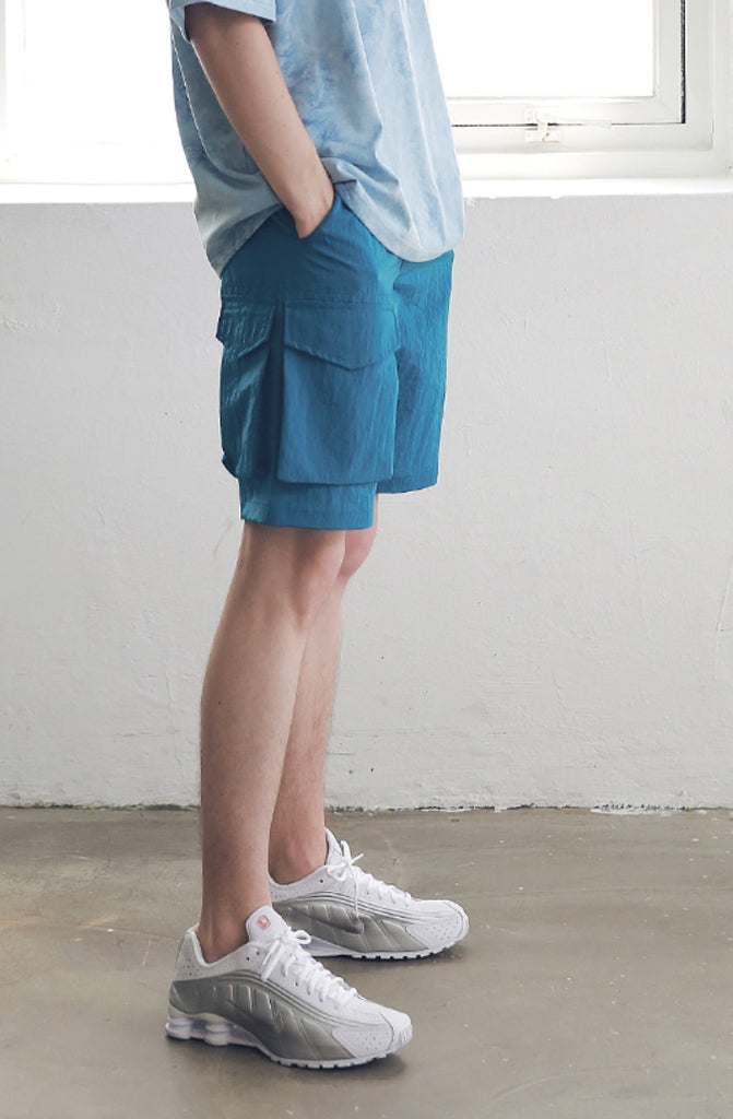 マスノウン(MASSNOUN) SIDE TWO POCKET SHORT PANTS MSNSP004-BL