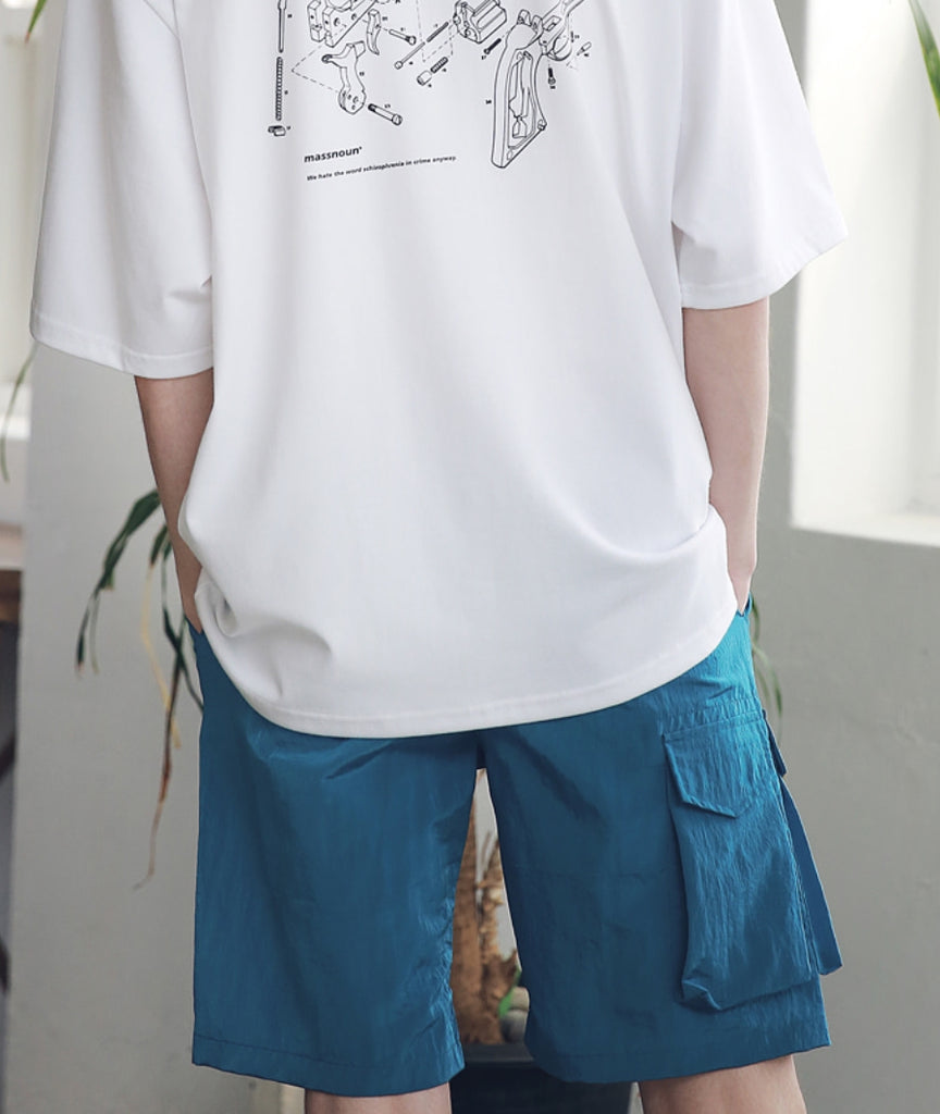 マスノウン(MASSNOUN) SIDE TWO POCKET SHORT PANTS MSNSP004-BL
