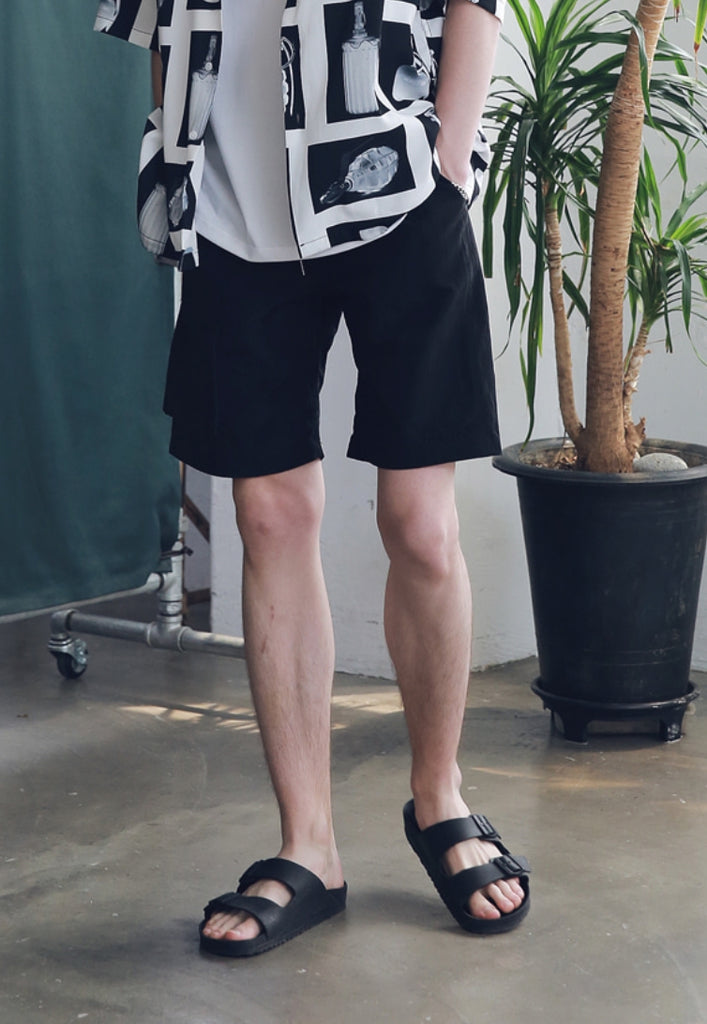 マスノウン(MASSNOUN) SIDE TWO POCKET SHORT PANTS MSNSP004-BK