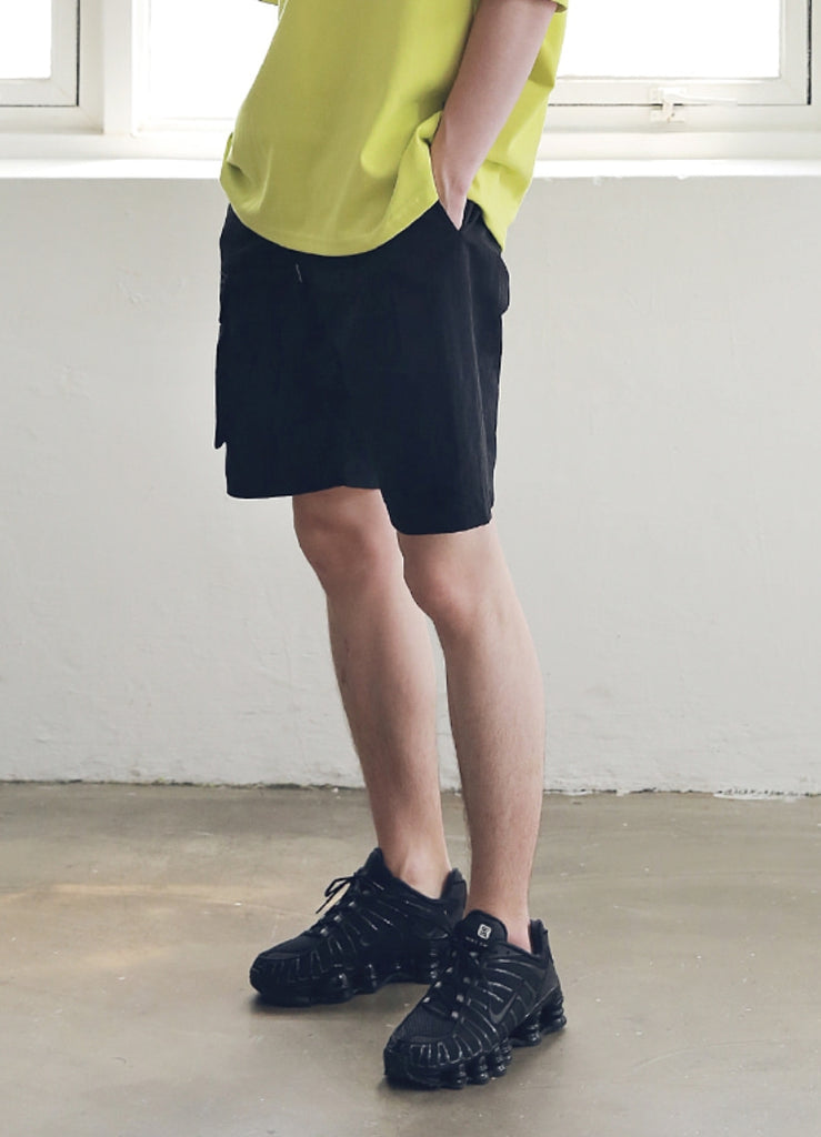マスノウン(MASSNOUN) SIDE TWO POCKET SHORT PANTS MSNSP004-BK