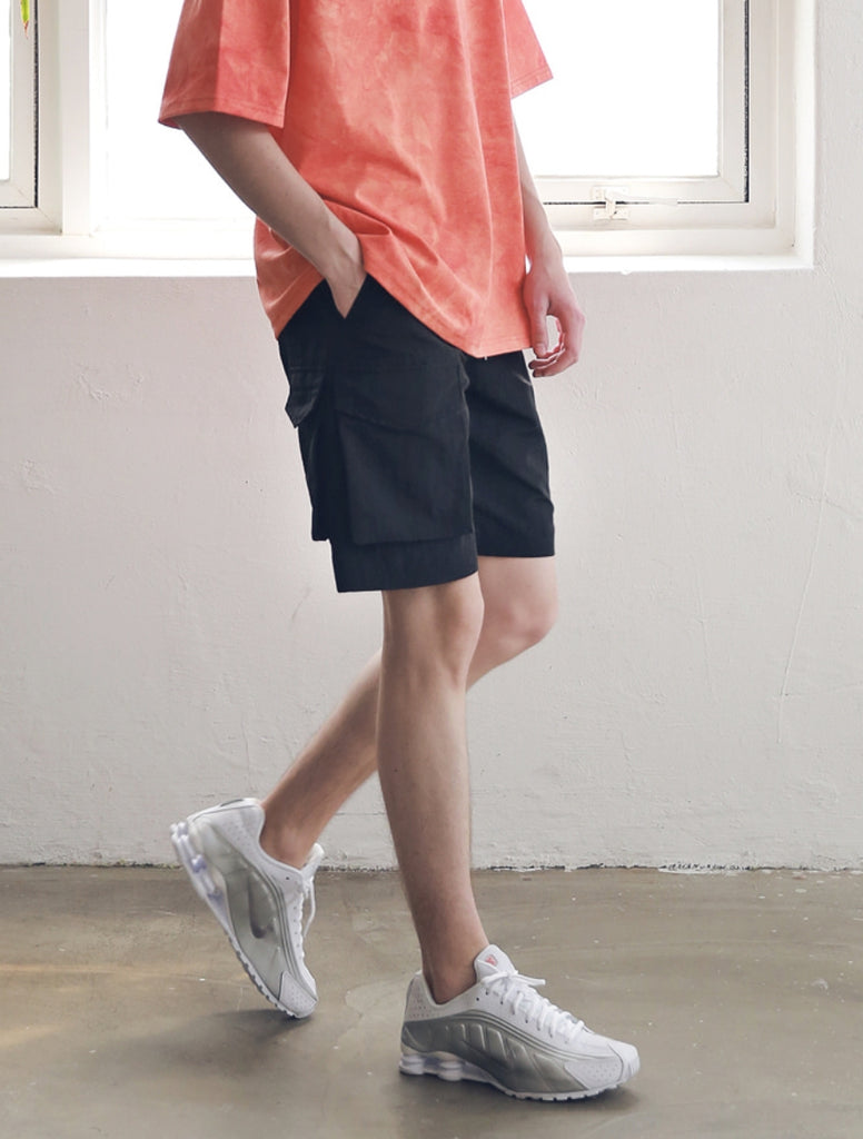 マスノウン(MASSNOUN) SIDE TWO POCKET SHORT PANTS MSNSP004-BK