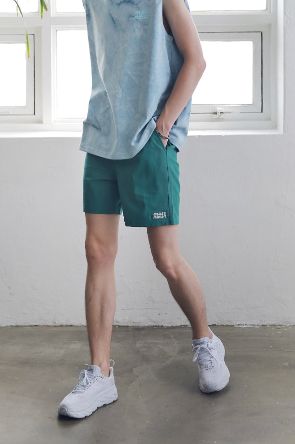 マスノウン(MASSNOUN) SL LOGO BASIC SHORT PANTS MSNSP003-BG