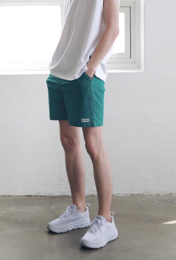 マスノウン(MASSNOUN) SL LOGO BASIC SHORT PANTS MSNSP003-BG