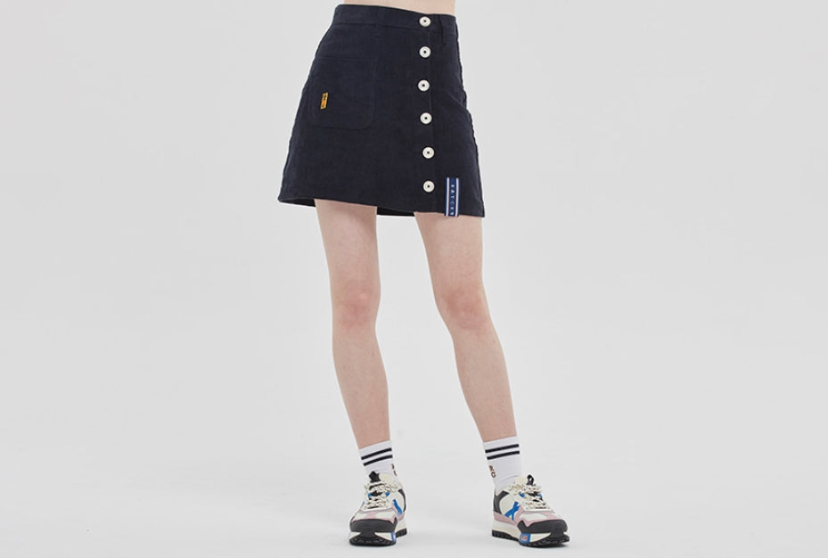 ロマンティッククラウン(ROMANTIC CROWN) CORDUROY POCKET SKIRT_NAVY