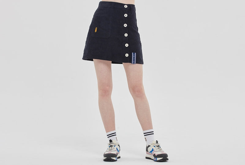 ロマンティッククラウン(ROMANTIC CROWN) CORDUROY POCKET SKIRT_NAVY
