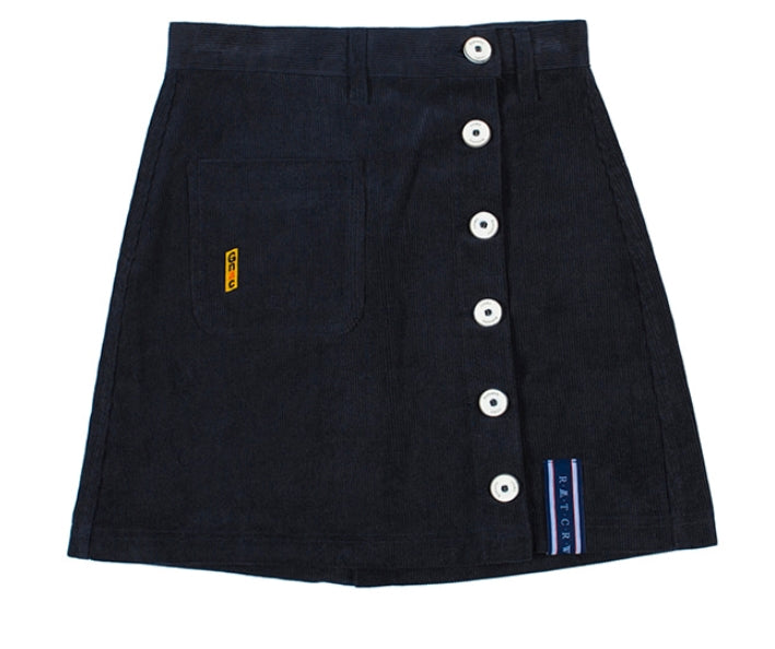ロマンティッククラウン(ROMANTIC CROWN) CORDUROY POCKET SKIRT_NAVY
