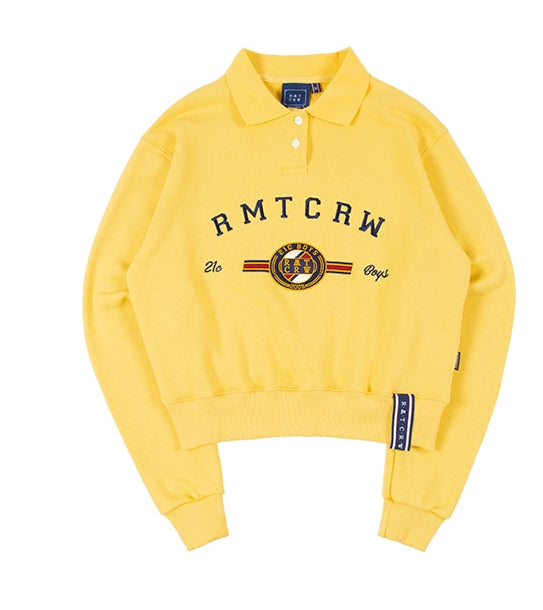 ロマンティッククラウン(ROMANTIC CROWN)RMTCRW CLASSIC LOGO POLO SHIRT_BUTTER
