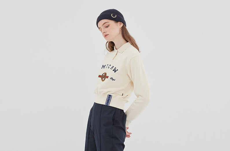 ロマンティッククラウン(ROMANTIC CROWN) RMTCRW CLASSIC LOGO POLO SHIRT_OATMEAL
