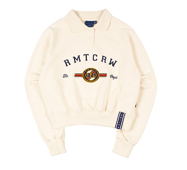 ロマンティッククラウン(ROMANTIC CROWN) RMTCRW CLASSIC LOGO POLO SHIRT_OATMEAL