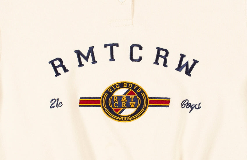ロマンティッククラウン(ROMANTIC CROWN) RMTCRW CLASSIC LOGO POLO SHIRT_OATMEAL
