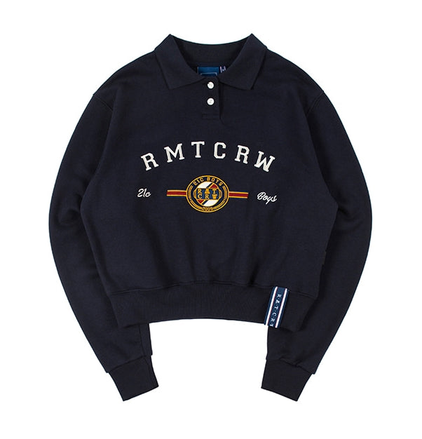 ロマンティッククラウン(ROMANTIC CROWN) RMTCRW CLASSIC LOGO POLO SHIRT_NAVY