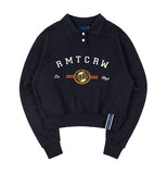 ロマンティッククラウン(ROMANTIC CROWN) RMTCRW CLASSIC LOGO POLO SHIRT_NAVY