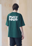 マスノウン(MASSNOUN) SL LOGO ZIGZAG OVERSIZED T-SHIRTS MSNTS004-GN