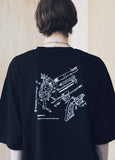 マスノウン(MASSNOUN) MSNU DISASSEMBLE OVERSIZED T-SHIRTS MSNTS005-BK