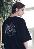 マスノウン(MASSNOUN) MSNU DISASSEMBLE OVERSIZED T-SHIRTS MSNTS005-BK