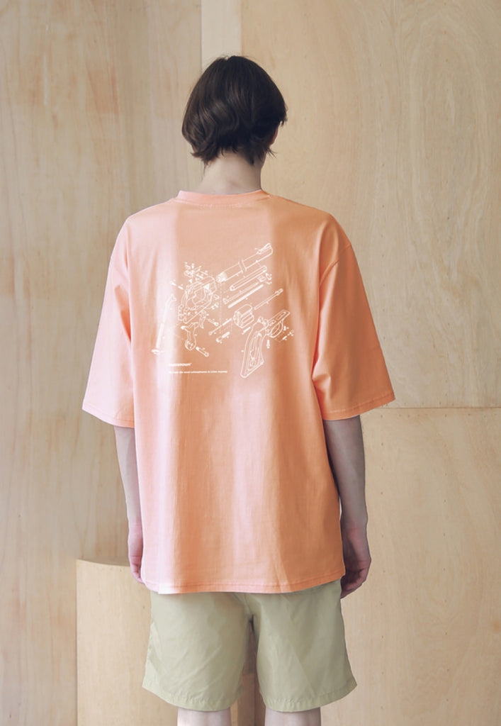 マスノウン(MASSNOUN) MSNU DISASSEMBLE OVERSIZED T-SHIRTS MSNTS005-CR