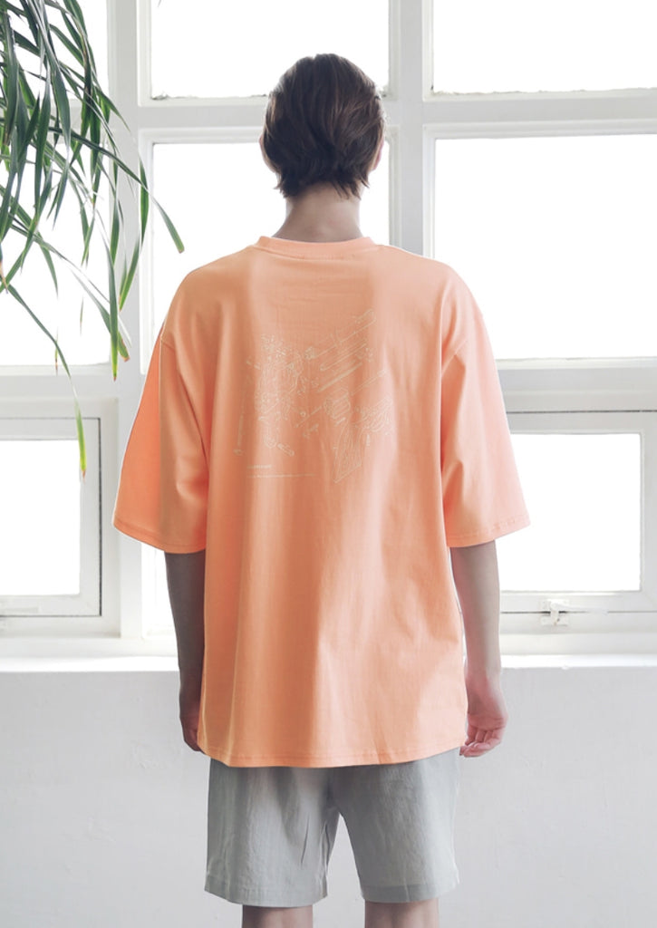 マスノウン(MASSNOUN) MSNU DISASSEMBLE OVERSIZED T-SHIRTS MSNTS005-CR
