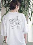 マスノウン(MASSNOUN) MSNU DISASSEMBLE OVERSIZED T-SHIRTS MSNTS005-WT