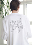 マスノウン(MASSNOUN) MSNU DISASSEMBLE OVERSIZED T-SHIRTS MSNTS005-WT