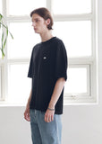 マスノウン(MASSNOUN) SL LOGO SEVERAL LINE OVERSIZED T-SHIRTS MSNTS006-BK