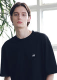マスノウン(MASSNOUN) SL LOGO SEVERAL LINE OVERSIZED T-SHIRTS MSNTS006-BK