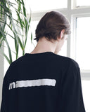 マスノウン(MASSNOUN) SL LOGO SEVERAL LINE OVERSIZED T-SHIRTS MSNTS006-BK