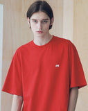 マスノウン(MASSNOUN) SL LOGO SEVERAL LINE OVERSIZED T-SHIRTS MSNTS006-RD