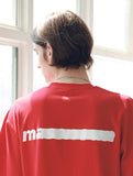 マスノウン(MASSNOUN) SL LOGO SEVERAL LINE OVERSIZED T-SHIRTS MSNTS006-RD