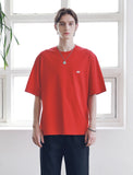 マスノウン(MASSNOUN) SL LOGO SEVERAL LINE OVERSIZED T-SHIRTS MSNTS006-RD