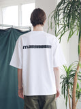 マスノウン(MASSNOUN) SL LOGO SEVERAL LINE OVERSIZED T-SHIRTS MSNTS006-WT