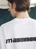 マスノウン(MASSNOUN) SL LOGO SEVERAL LINE OVERSIZED T-SHIRTS MSNTS006-WT