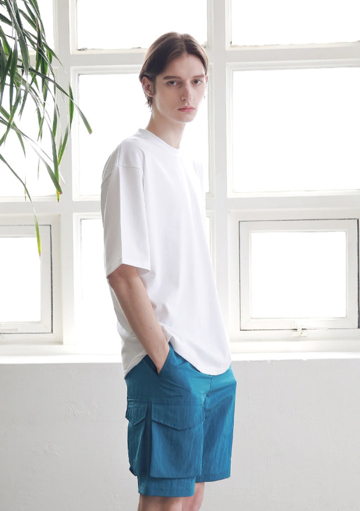マスノウン(MASSNOUN) SL LOGO SEVERAL LINE OVERSIZED T-SHIRTS MSNTS006-WT