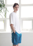 マスノウン(MASSNOUN) SL LOGO SEVERAL LINE OVERSIZED T-SHIRTS MSNTS006-WT