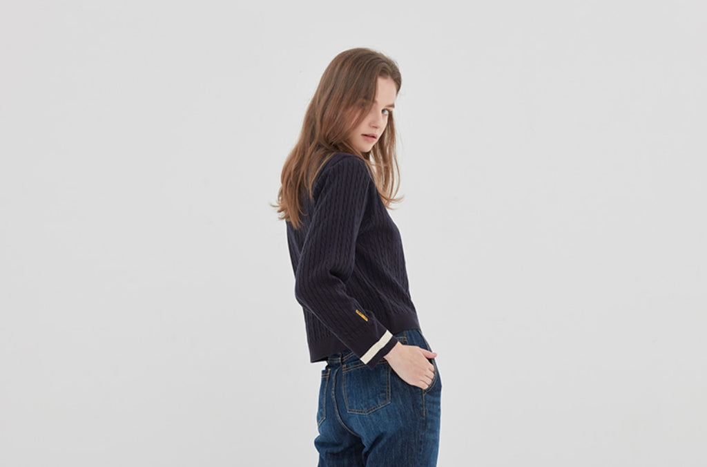 ロマンティッククラウン(ROMANTIC CROWN) UNLOCK YOUR MIND KNIT_NAVY
