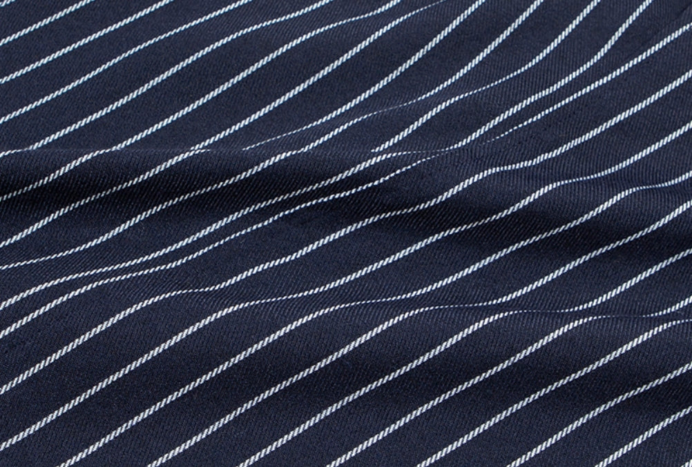 ロマンティッククラウン(ROMANTIC CROWN) GNAC STRIPE SHIRT DRESS_NAVY