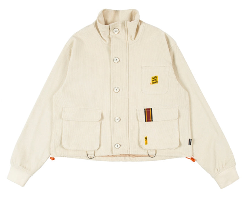 ロマンティッククラウン(ROMANTIC CROWN) GNAC MULTI POCKET JACKET_OATMEAL