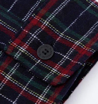 ブラックブロンド(BLACKBLOND) BBD Layered Check Shirt (Navy)