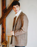 ダブルユーブイプロジェクト(WV PROJECT) Firippu OverSize Single Jacket BROWN JJOT7297