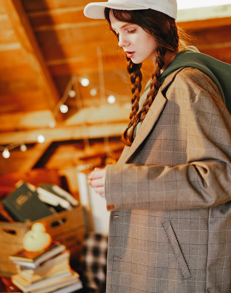 ダブルユーブイプロジェクト(WV PROJECT) Firippu OverSize Single Jacket BROWN JJOT7297