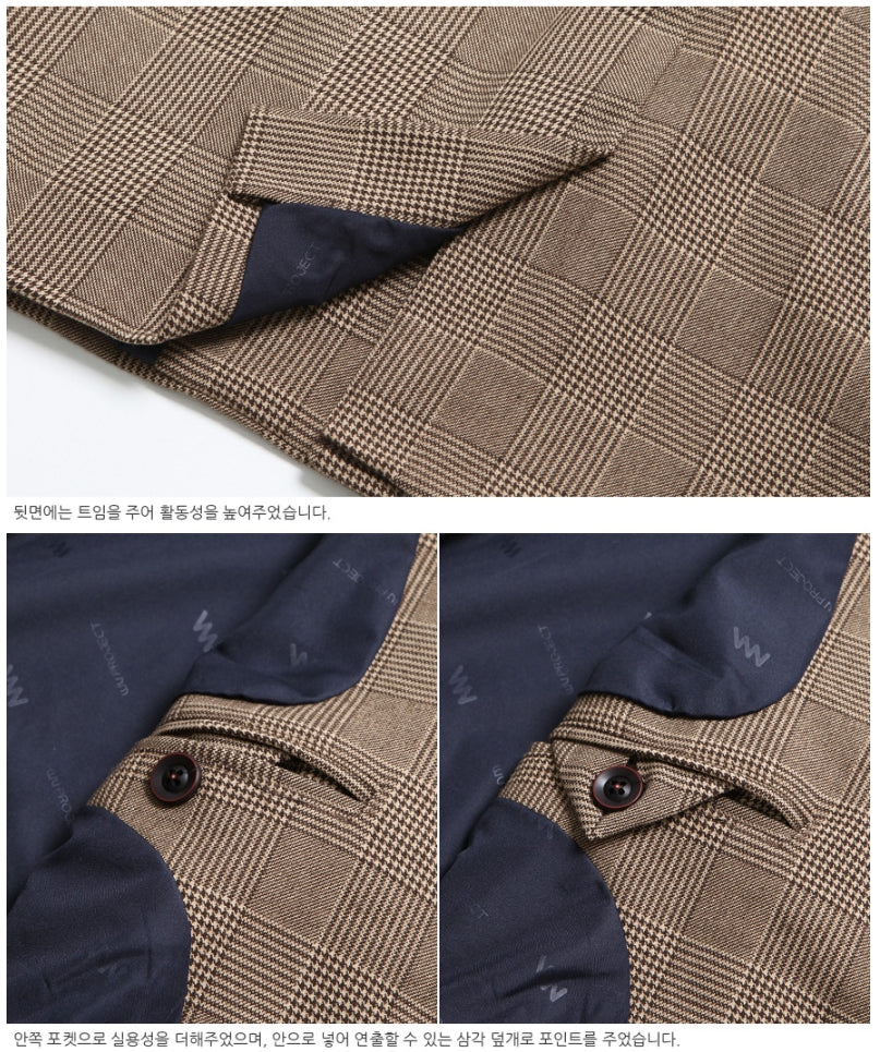 ダブルユーブイプロジェクト(WV PROJECT) Firippu OverSize Single Jacket BROWN JJOT7297